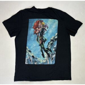 DC Comics Aquaman Kissing Graphic T-shirt Men Large Black Short Sleeve